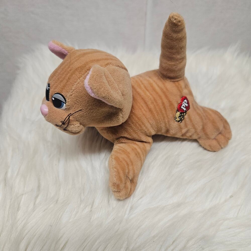 Vintage Tonka Plush Pound Puppies Purries Kitty Cat Orange Tabby 6" Stuffed Toy